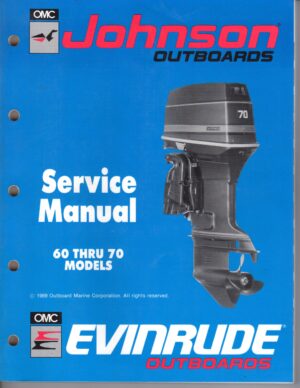 1990 Johnson / Evinrude Service Manual for 60 thru 70 hp #507873 - USED