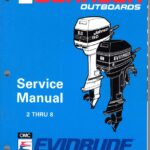 Used 1994 Johnson / Evinrude Service manual for two stroke outboard motors 2 thru 8 HP #500606