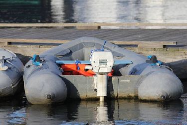 Dinghy with single outboard <br>$50